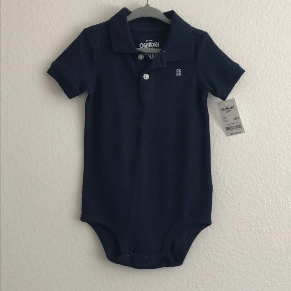 NWT OshKosh B’Gosh Navy Polo Onesie